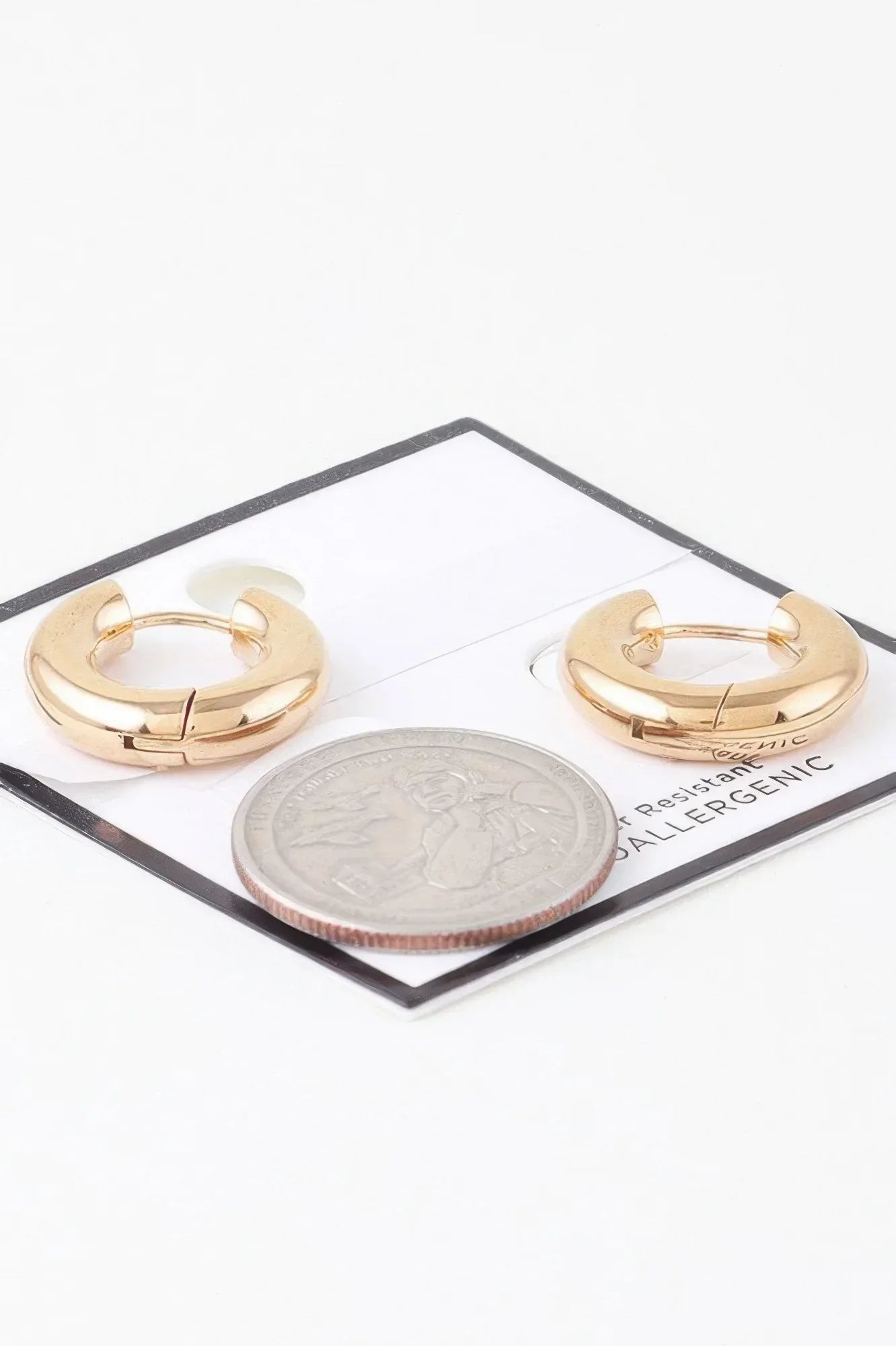 Shiny Water Resistant Hoop Earrings | Mixtshop LLC