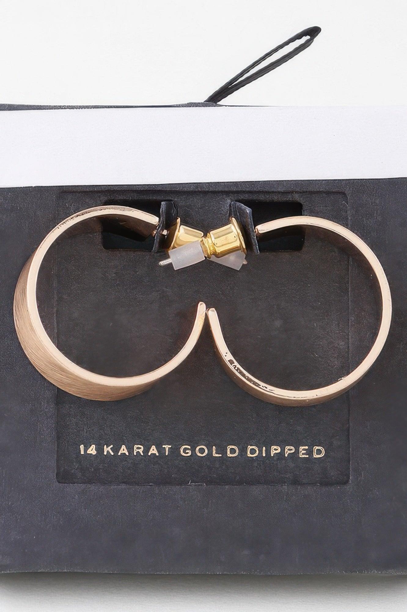 Crosshatched Wide Hoop Earrings | Mixtshop LLC