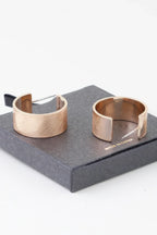 Crosshatched Wide Hoop Earrings | Mixtshop LLC