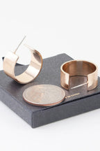 Crosshatched Wide Hoop Earrings | Mixtshop LLC