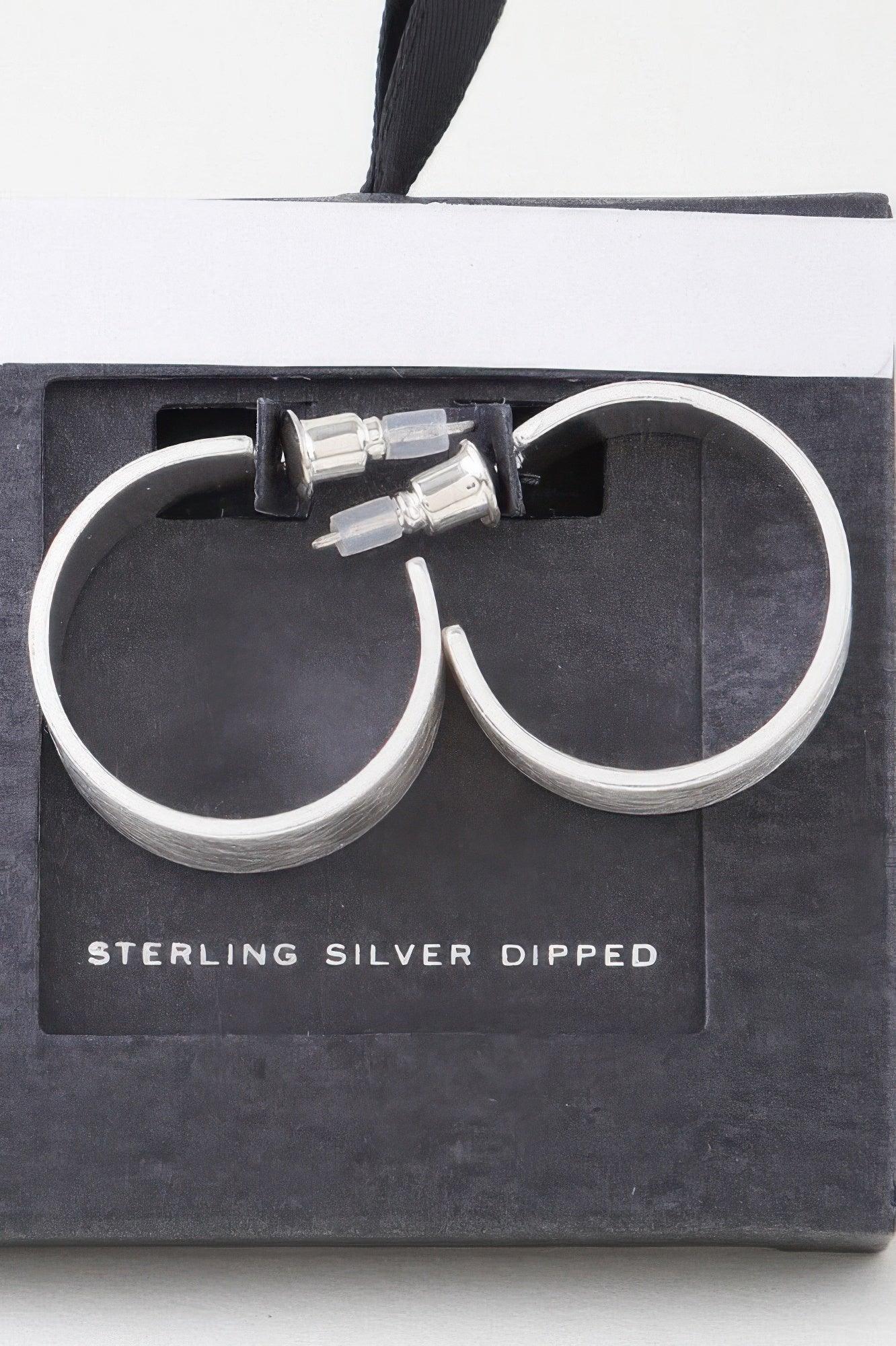 Crosshatched Wide Hoop Earrings | Mixtshop LLC