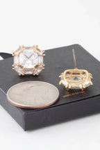 Double Cubic Rhinestone Stud Earrings | Mixtshop LLC