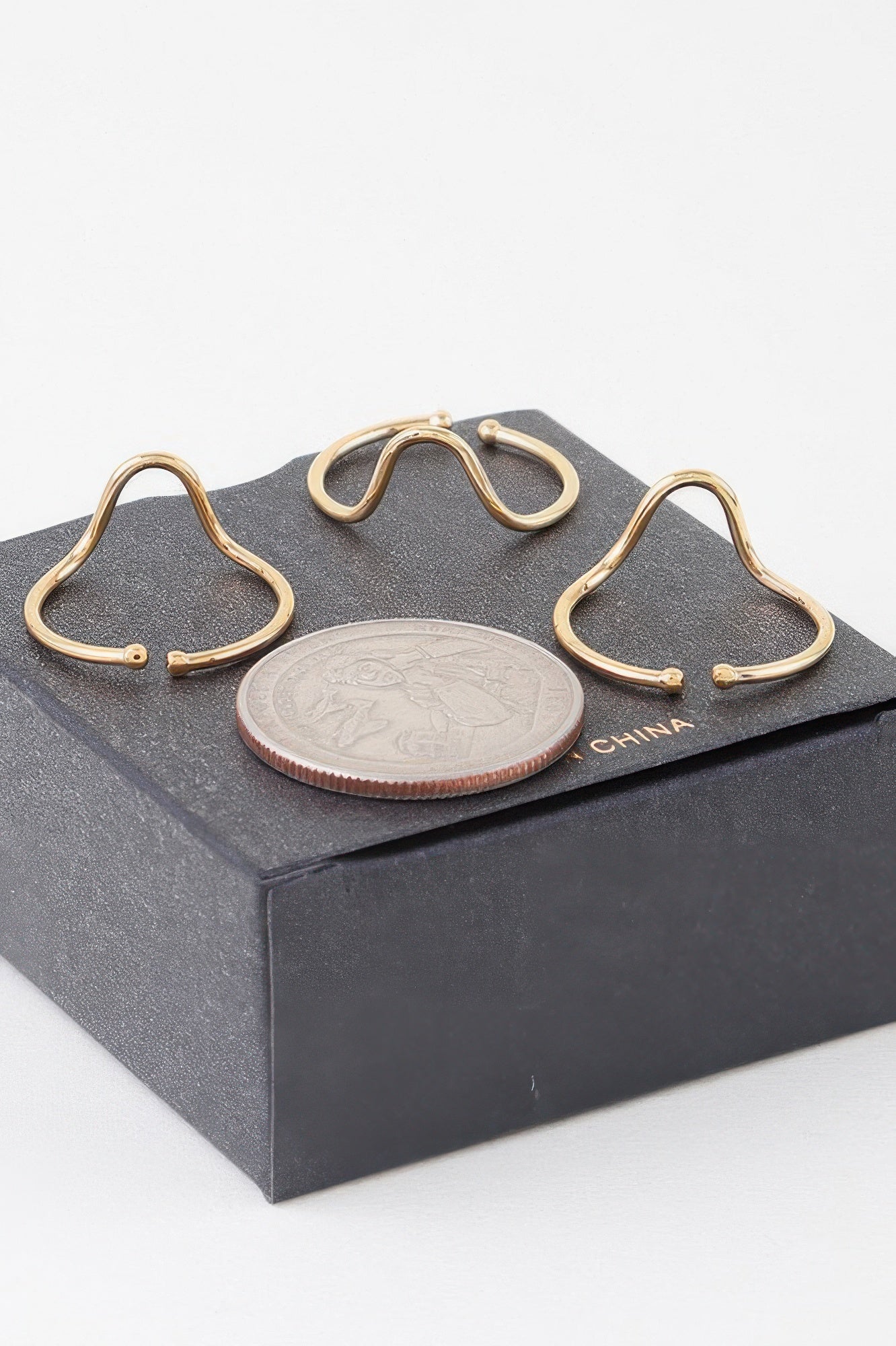 Triple Open Wave Ring Set Secondary image