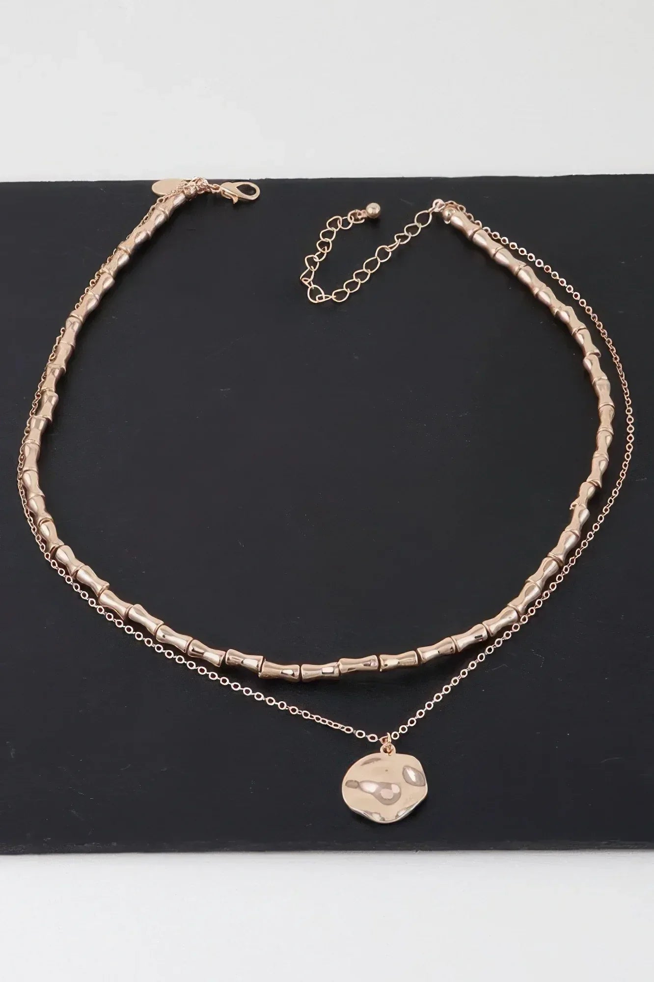 Hammered Plate Chain Necklace | Mixtshop LLC