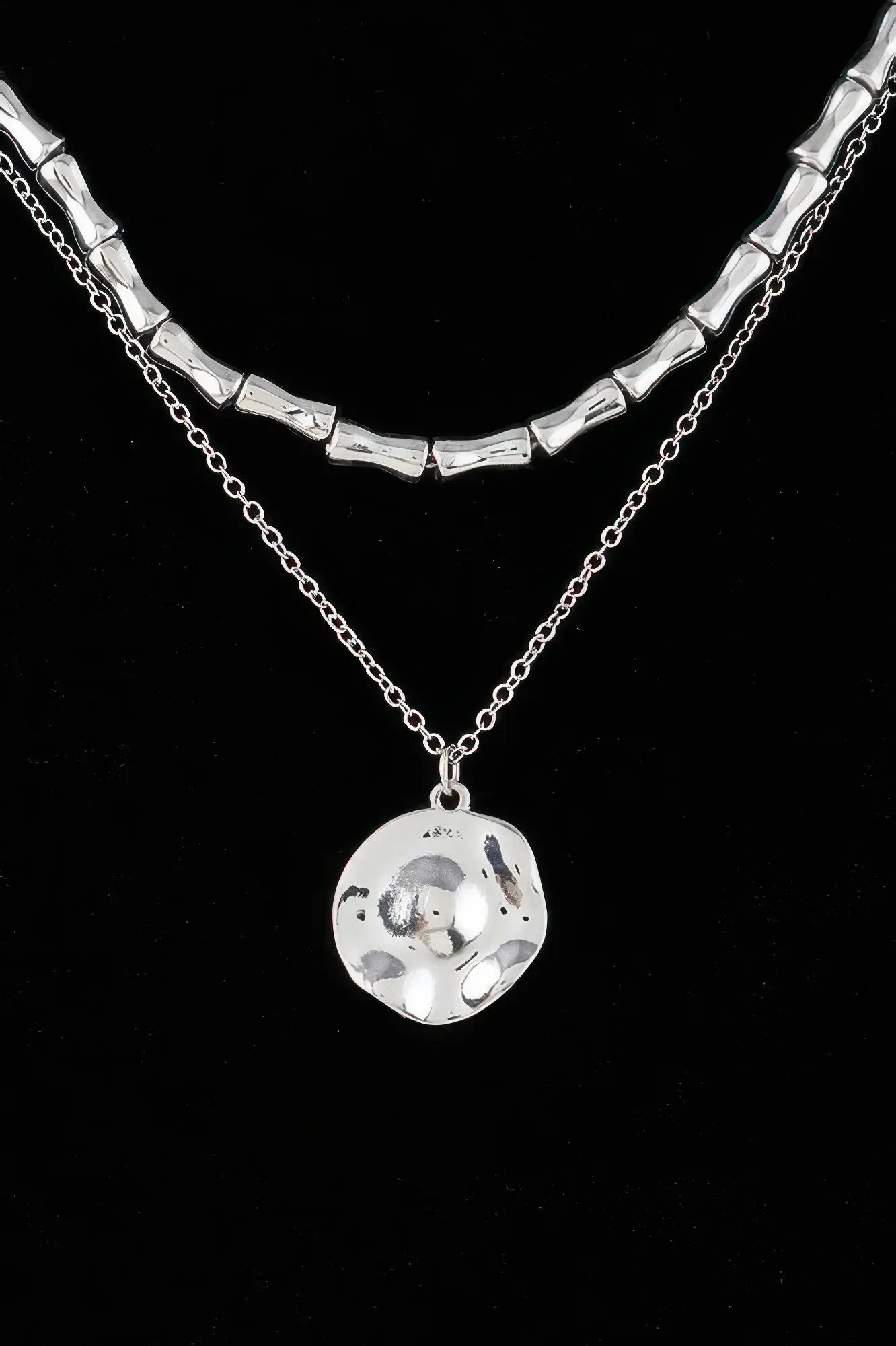 Hammered Plate Chain Necklace | Mixtshop LLC