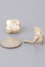 Hammered Clover Stud Earrings | Mixtshop LLC