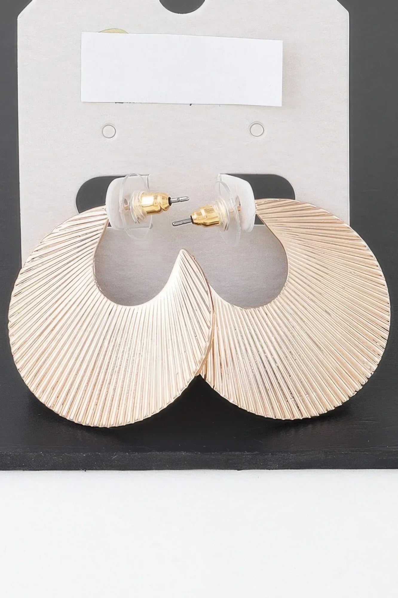Flared Clam Shell Hoop Earrings | Mixtshop LLC Main image