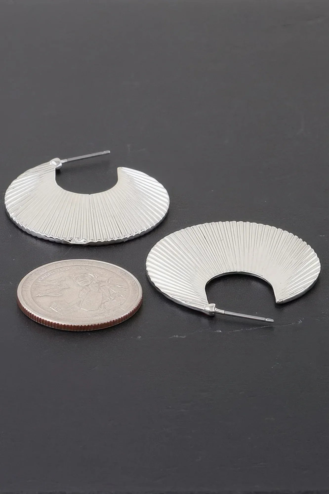 Flared Clam Shell Hoop Earrings | Mixtshop LLC