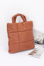 Quilted Faux Leather Padded Tote Bag | Mixtshop LLC