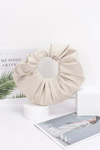 Faux Leather Pleated Handle Clutch | Mixtshop LLC