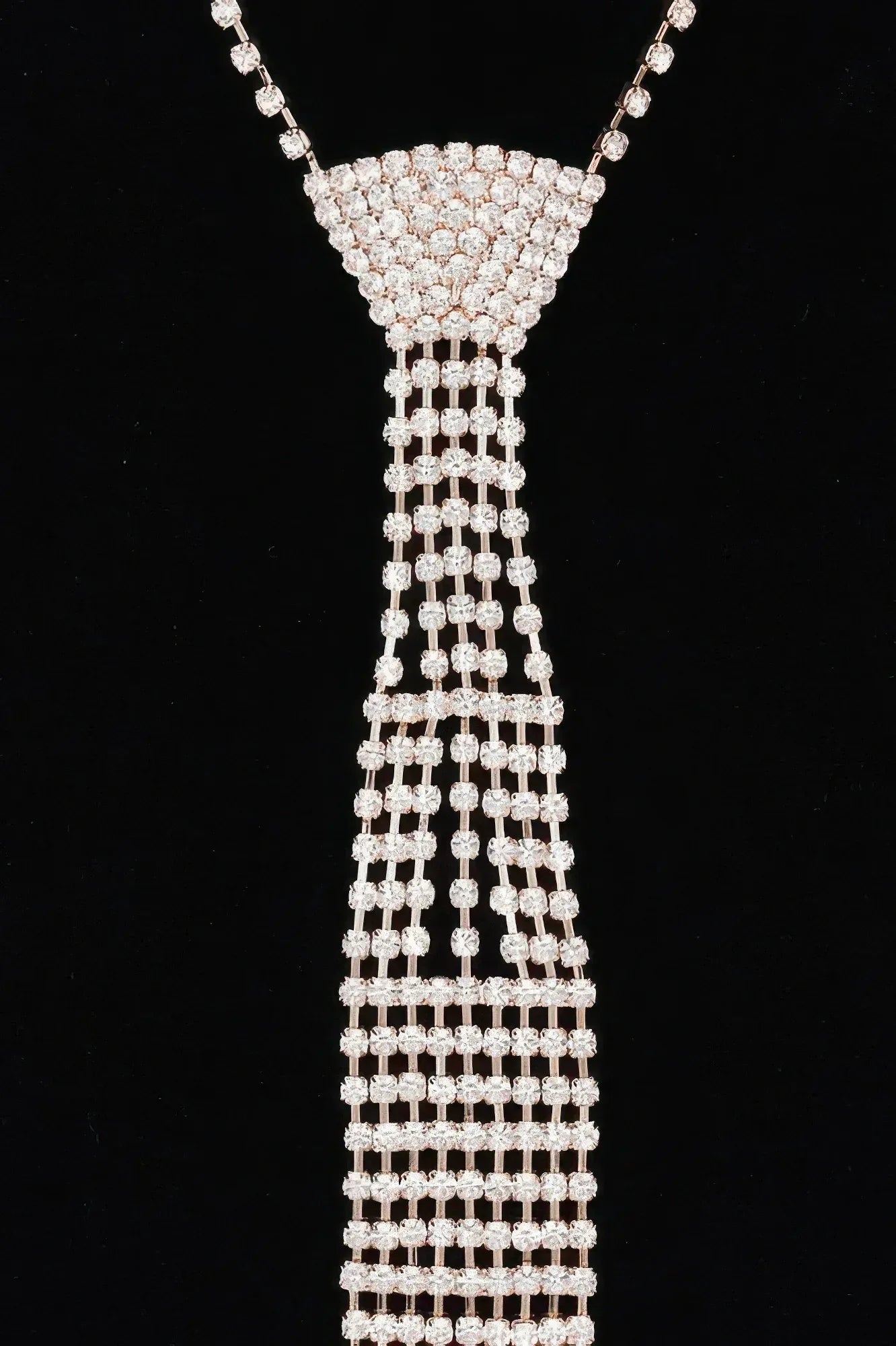 Rhinestone Necktie Necklace Secondary image