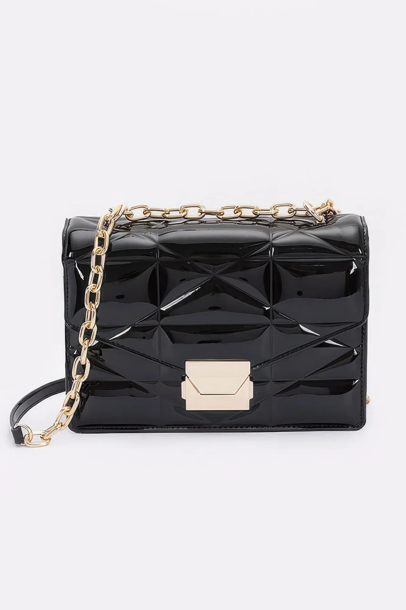 Embossed Enamel Flap Crossbody Clutch | Mixtshop LLC