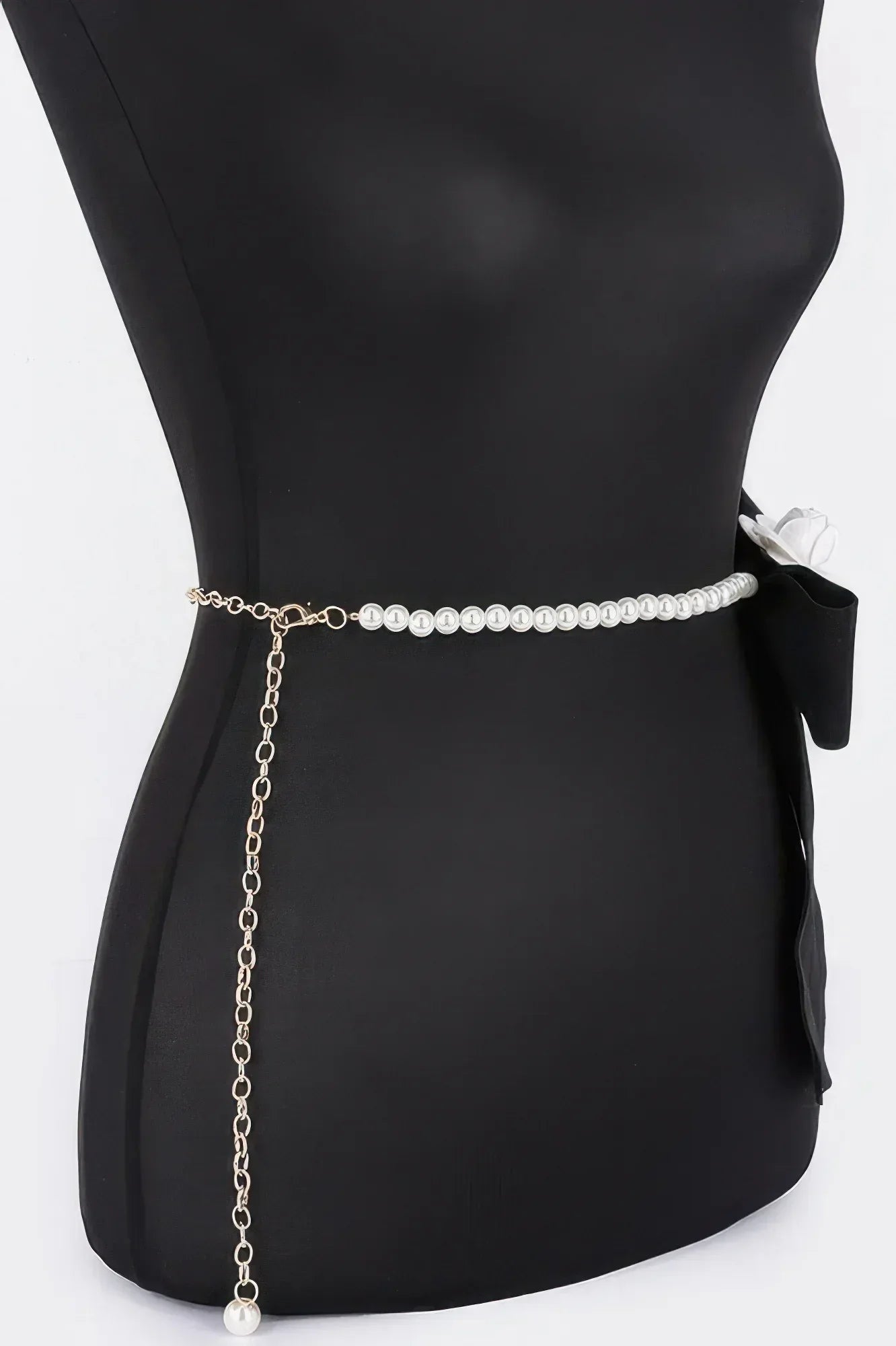 Flower Ribbon Faux Pearl Belt | Mixtshop LLC