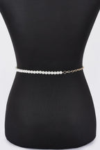Flower Ribbon Faux Pearl Belt | Mixtshop LLC
