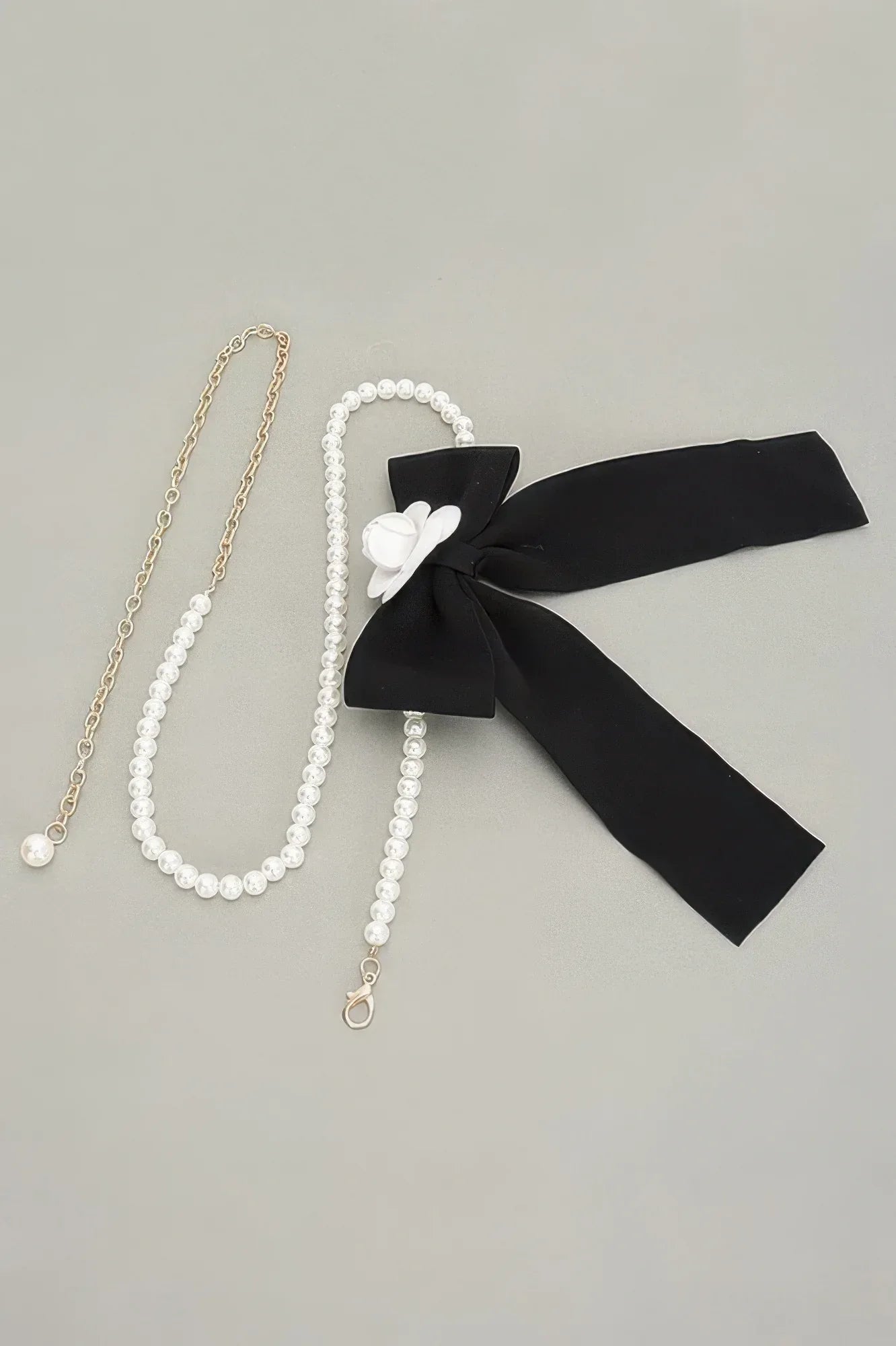 Flower Ribbon Faux Pearl Belt | Mixtshop LLC