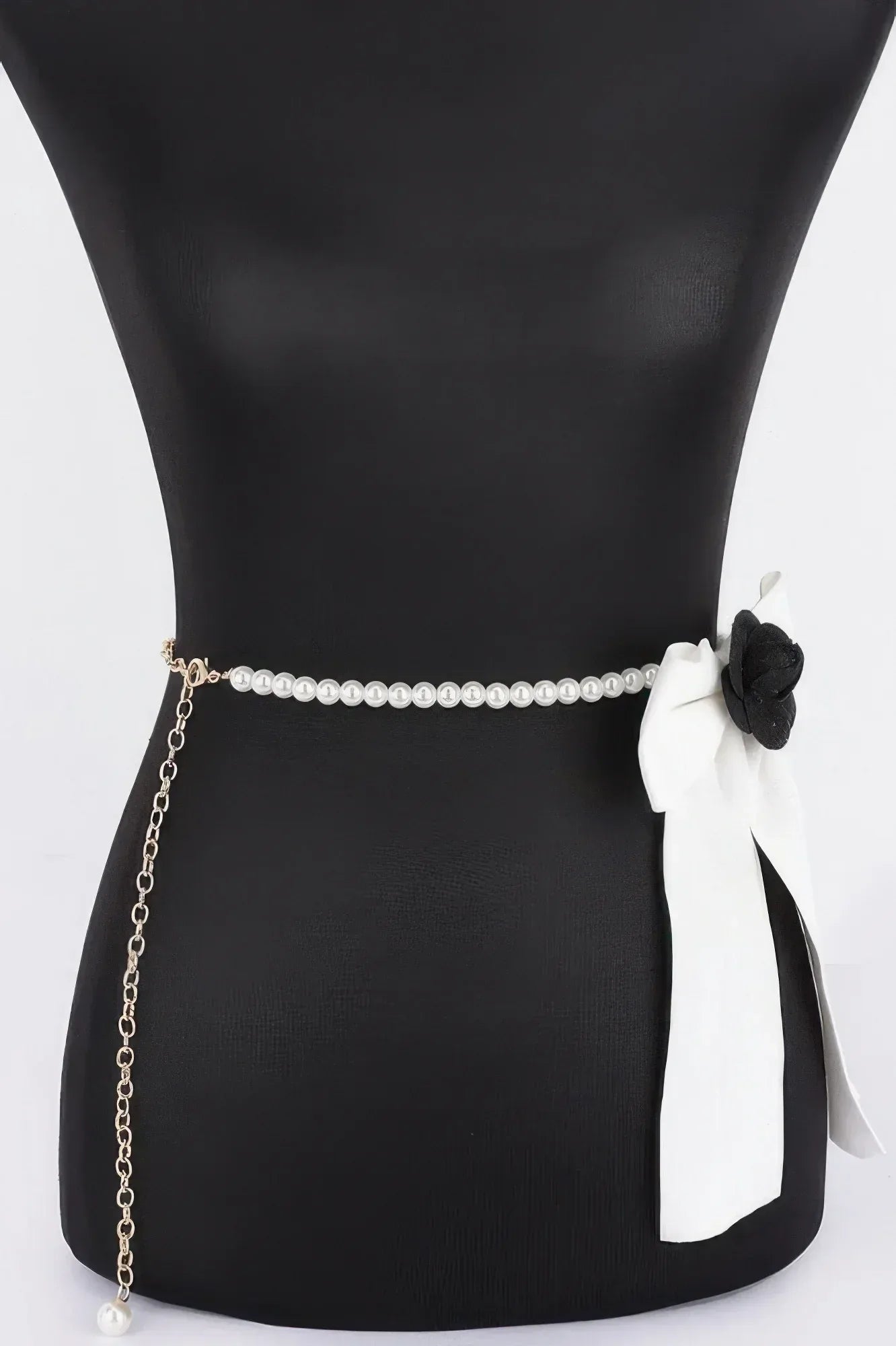 Flower Ribbon Faux Pearl Belt | Mixtshop LLC