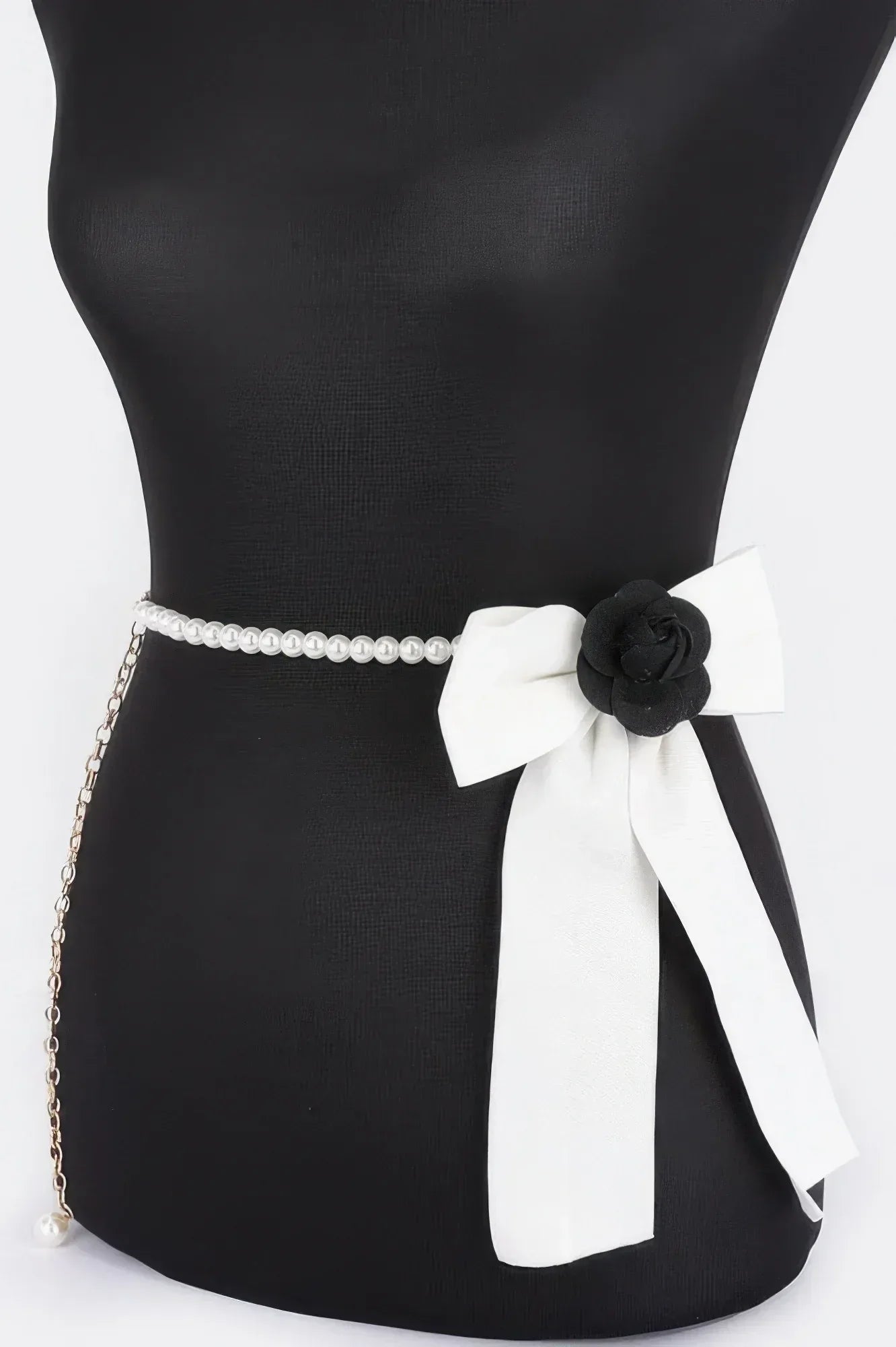 Flower Ribbon Faux Pearl Belt | Mixtshop LLC