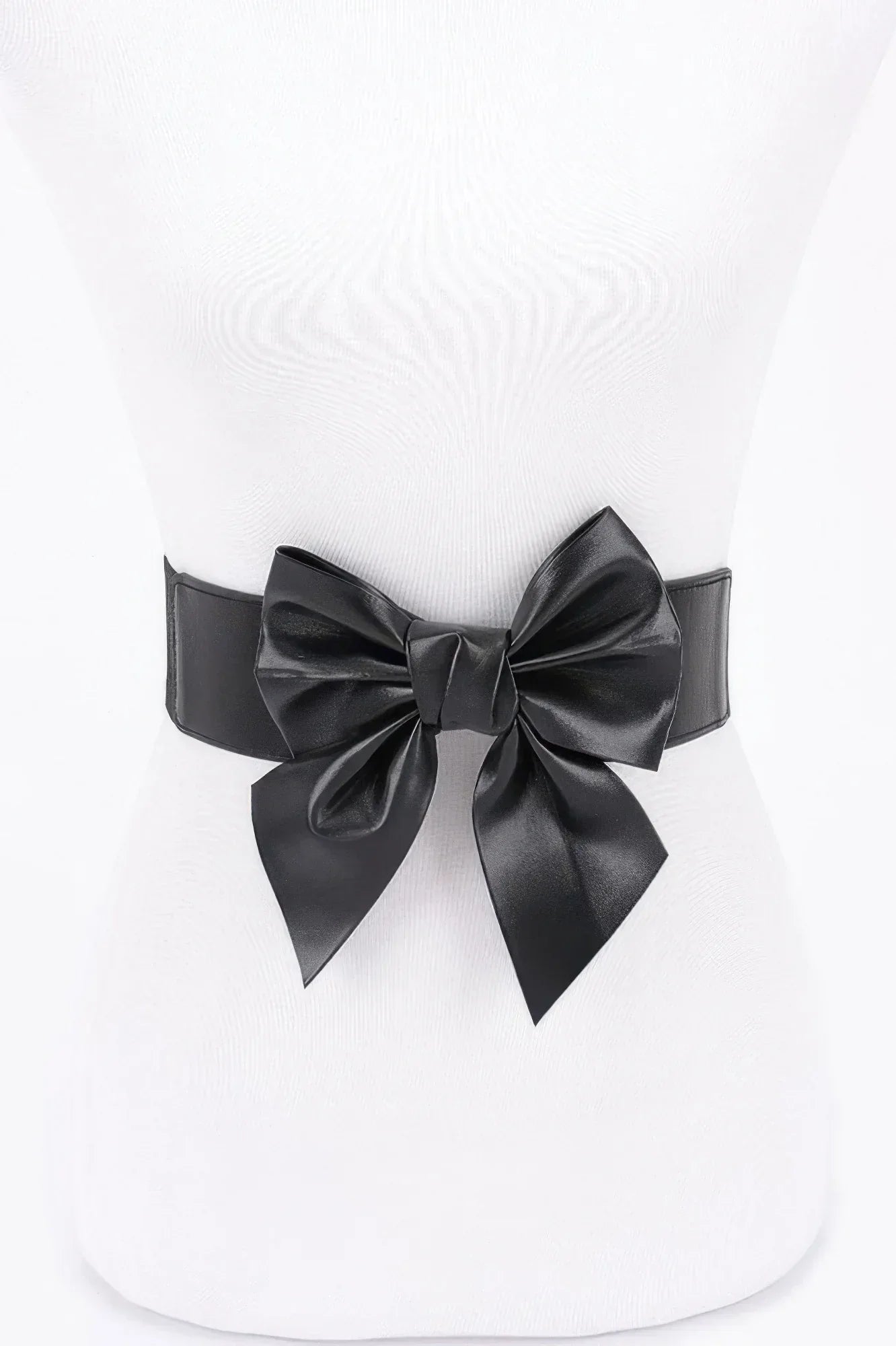 Faux Leather Ribbon Elastic Belt | Mixtshop LLC Main image