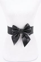 Faux Leather Ribbon Elastic Belt | Mixtshop LLC