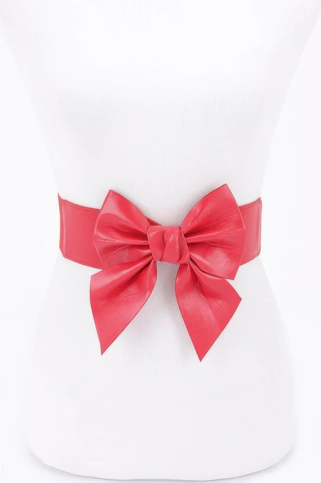 Faux Leather Ribbon Elastic Belt Secondary image
