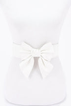 Faux Leather Ribbon Elastic Belt | Mixtshop LLC