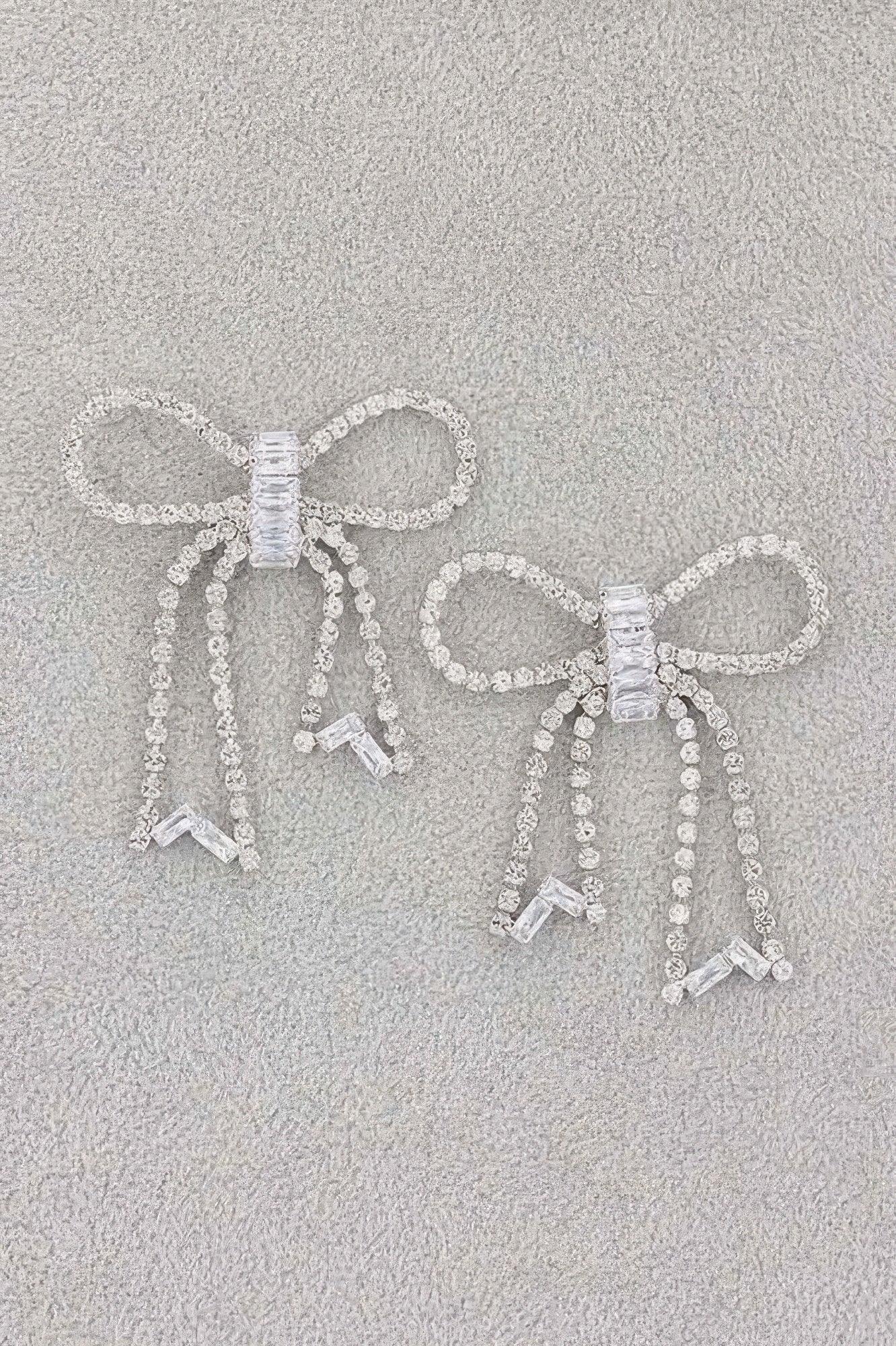 Rhinestone Ribbon Earring | Mixtshop LLC
