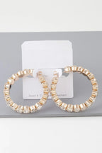Geometric Rhinestone Cut Hoop Earrings | Mixtshop LLC