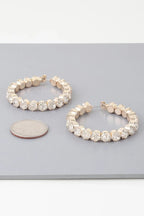 Geometric Rhinestone Cut Hoop Earrings | Mixtshop LLC