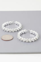 Geometric Rhinestone Cut Hoop Earrings | Mixtshop LLC