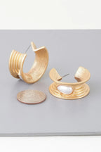 Flared Pearl Teardrop Hoop Earrings | Mixtshop LLC