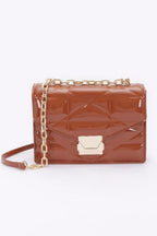Embossed Enamel Flap Crossbody Clutch | Mixtshop LLC
