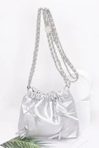Faux Leather Multi Ribbon Bucket Chaincrossbodybag | Mixtshop LLC