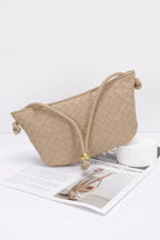 Faux Leather Braided Wrist And Shoulder Bag | Mixtshop LLC