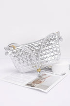 Faux Leather Braided Wrist And Shoulder Bag | Mixtshop LLC