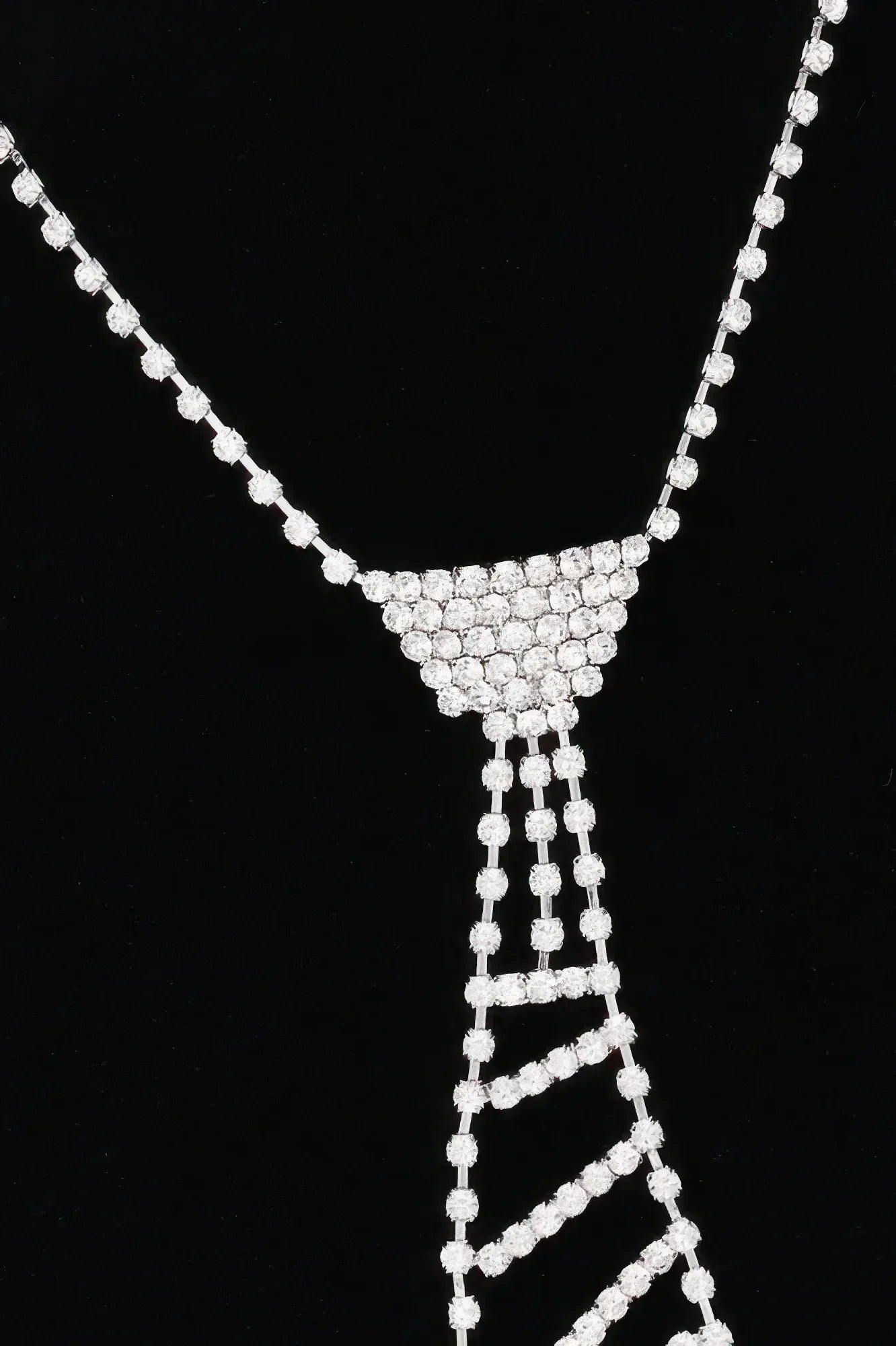 Rhinestone Necktie Necklace Secondary image