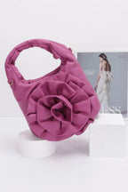 Faux Leather Big Flower Handle Bag | Mixtshop LLC