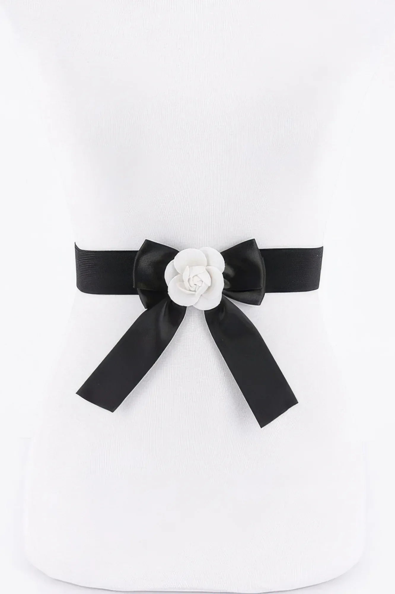 Flower Satin Ribbon Elastic Belt | Mixtshop LLC Main image