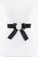 Flower Satin Ribbon Elastic Belt | Mixtshop LLC