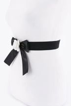 Flower Satin Ribbon Elastic Belt | Mixtshop LLC