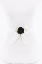 Flower Satin Ribbon Elastic Belt | Mixtshop LLC