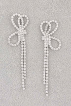 Rhinestone Ribbon Earrings | Mixtshop LLC