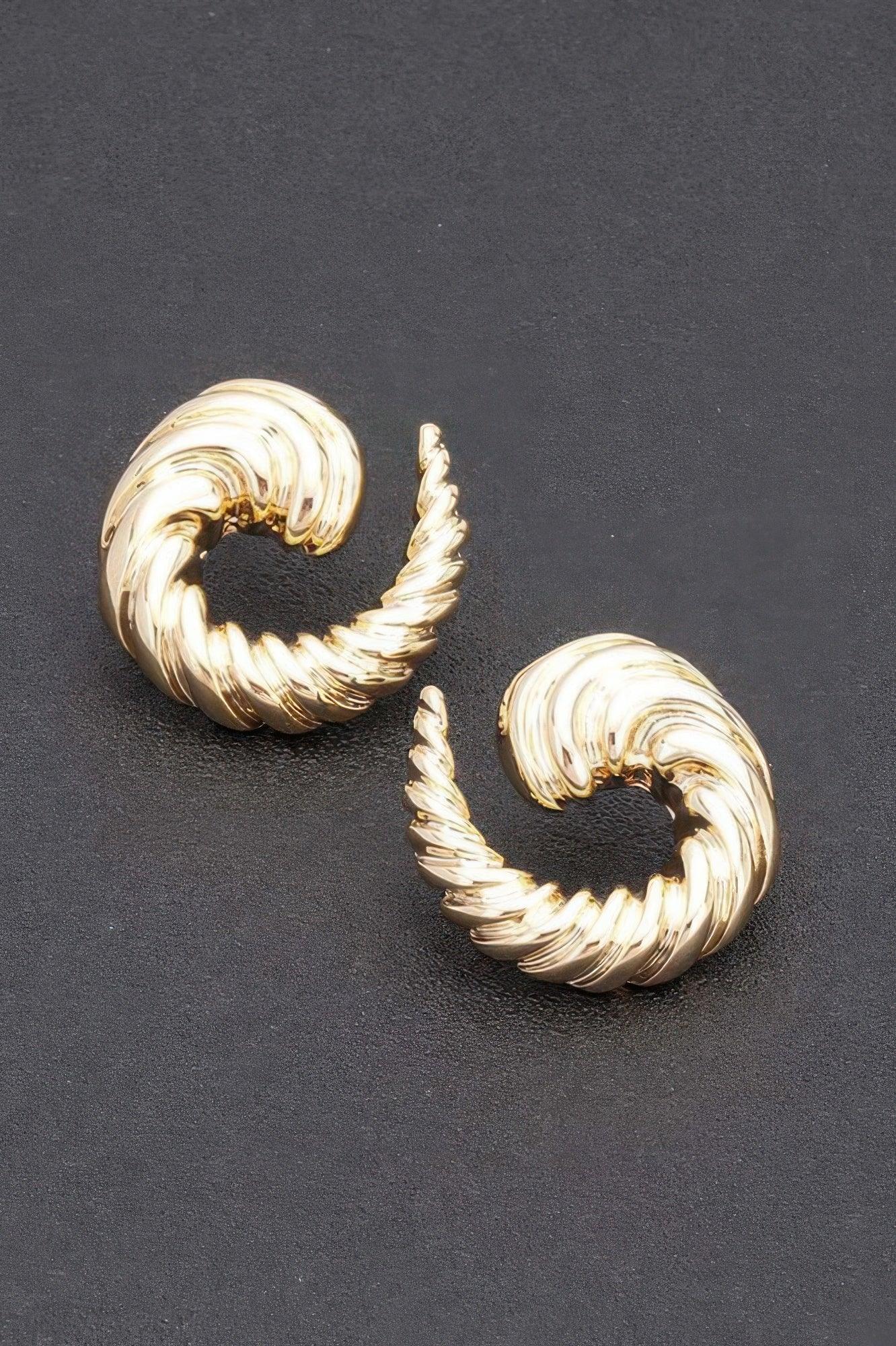 Metal Vintage Stud Earrings | Mixtshop LLC Main image