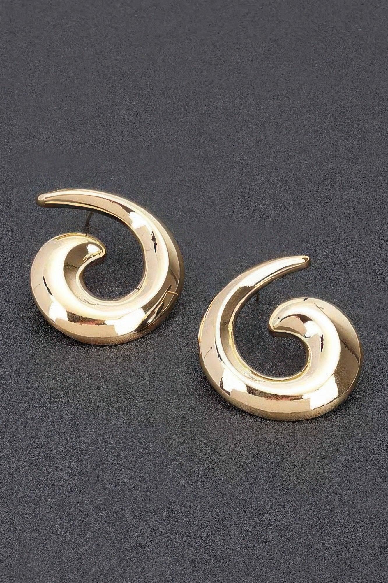 Metal Vintage Stud Earrings | Mixtshop LLC Main image