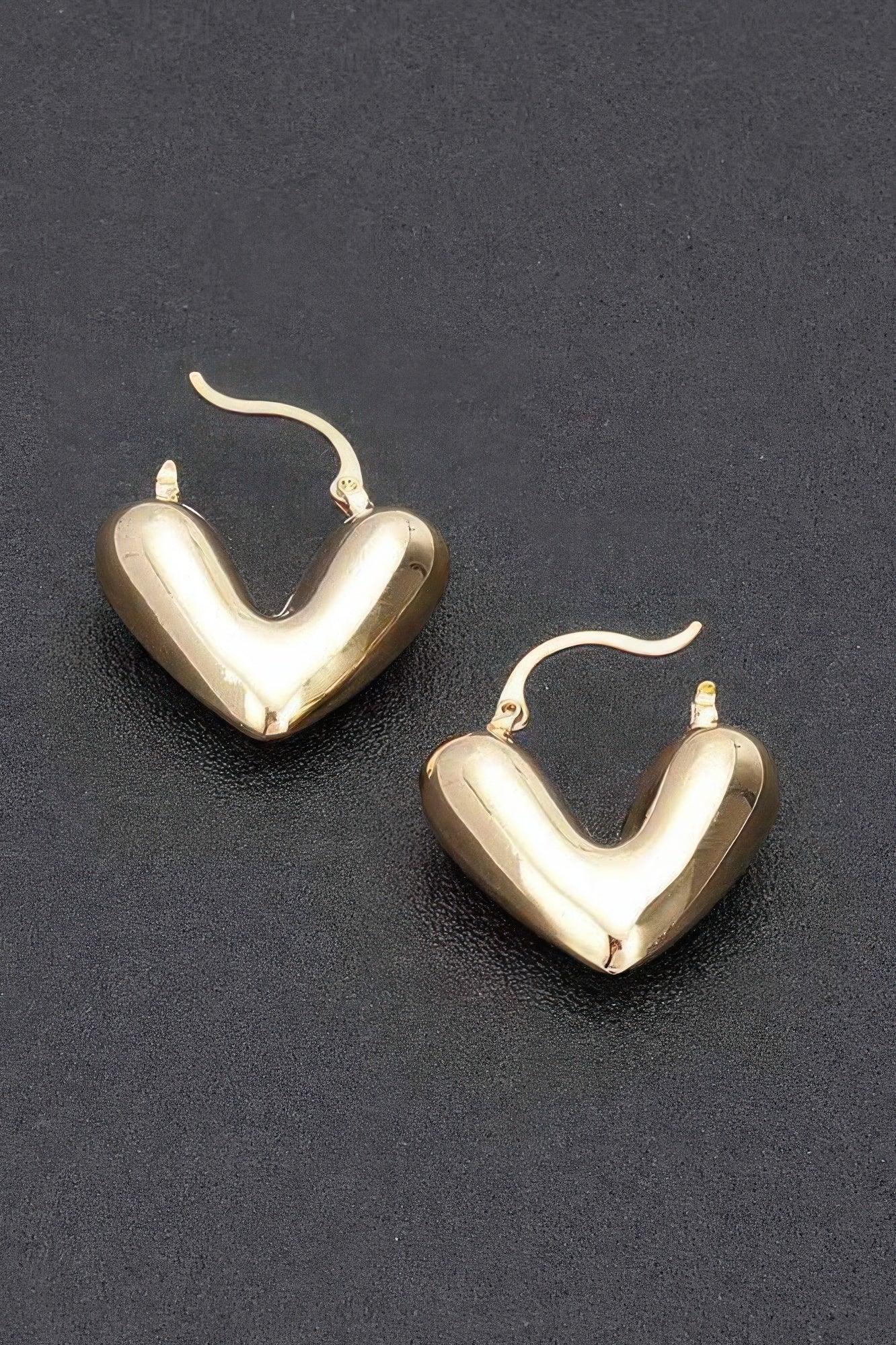 Metal Heart Earrings | Mixtshop LLC