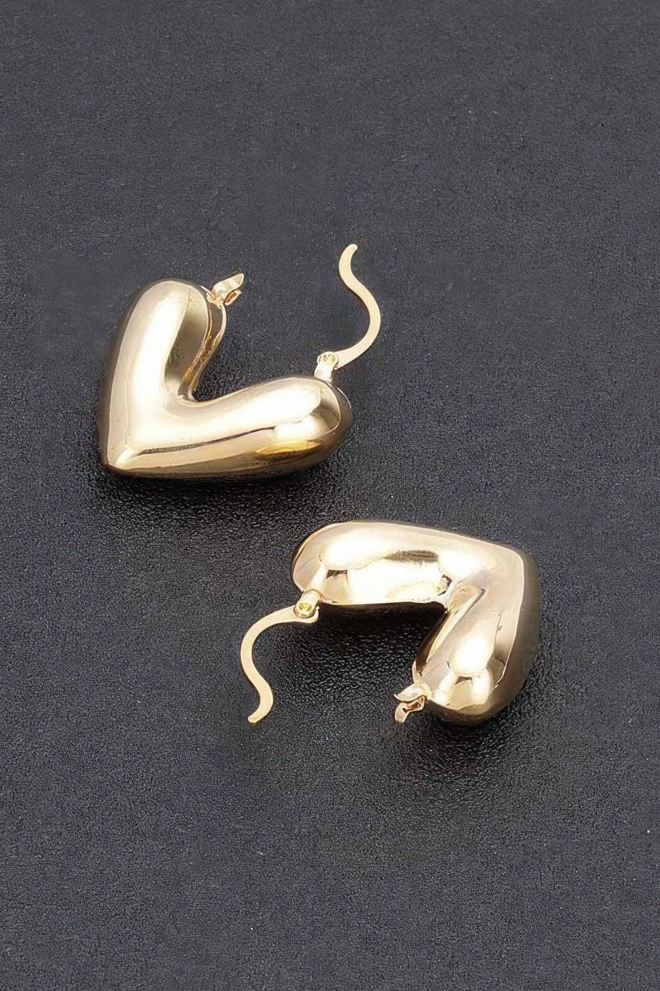 Metal Heart Earrings | Mixtshop LLC