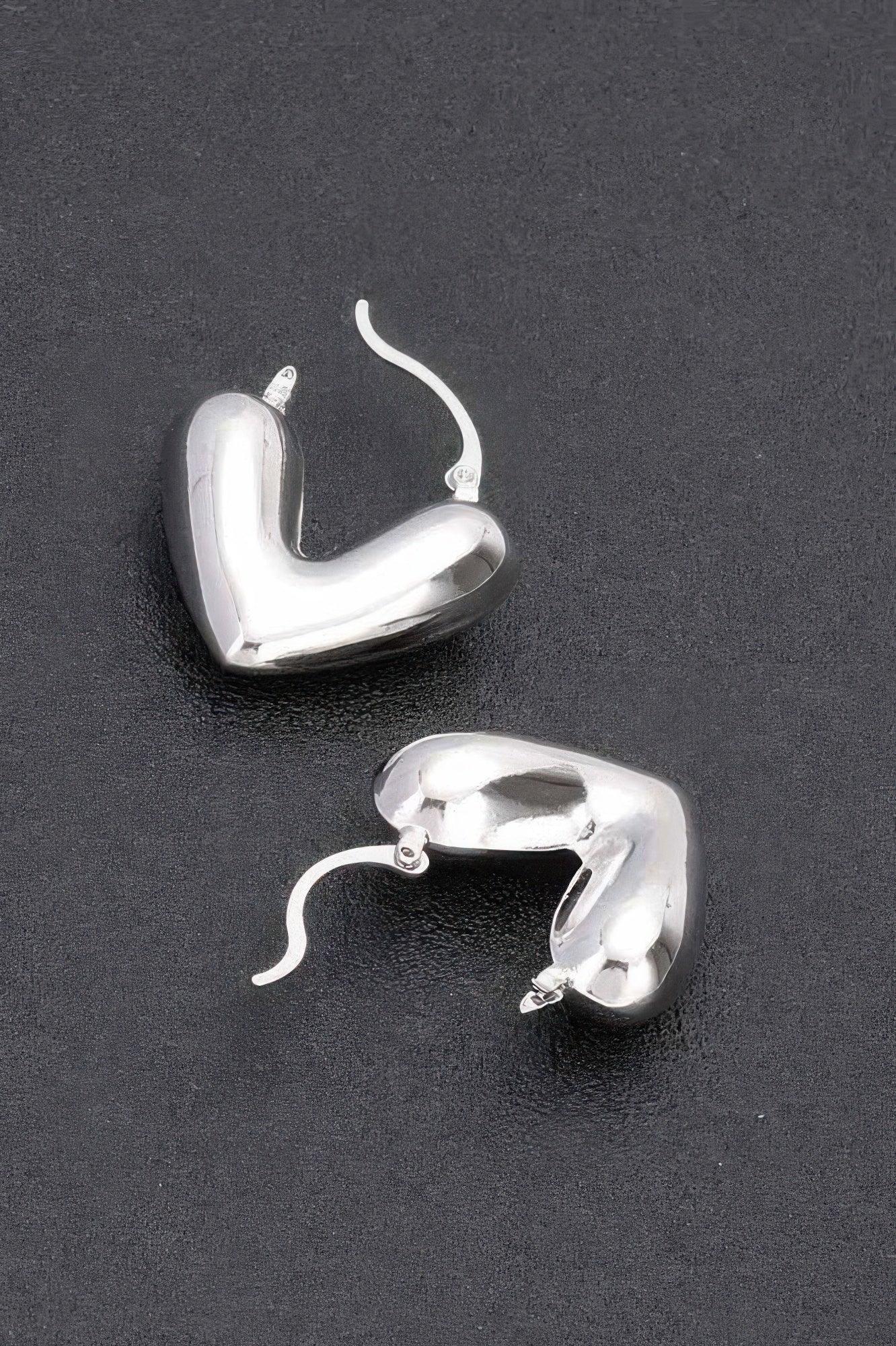 Metal Heart Earrings | Mixtshop LLC