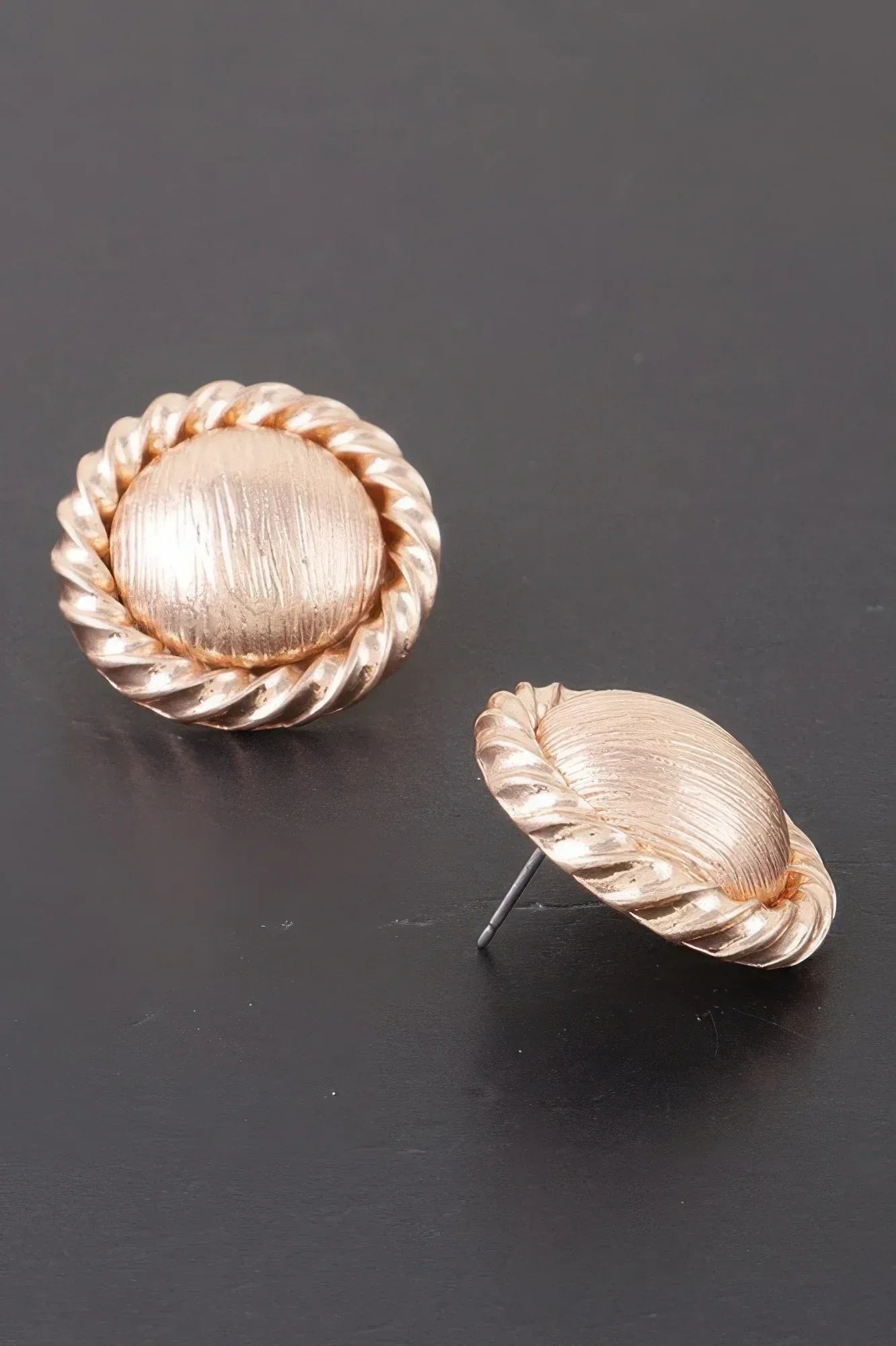 Twisted Hammered Dome Earrings | Mixtshop LLC