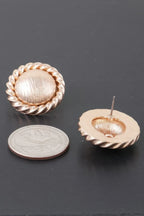 Twisted Hammered Dome Earrings | Mixtshop LLC