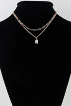 Double Cubic Crystal Chain Necklace | Mixtshop LLC