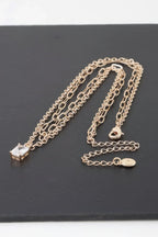 Double Cubic Crystal Chain Necklace | Mixtshop LLC